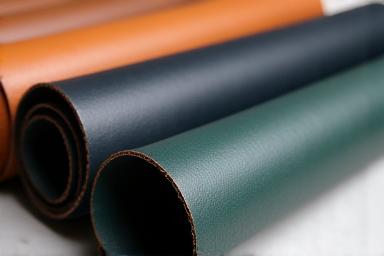 Rotoli di pelle toscana di vari colori