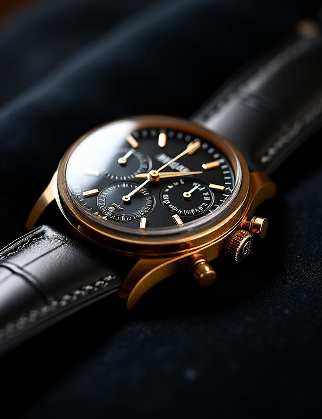 Orologio d'epoca su velluto scuro